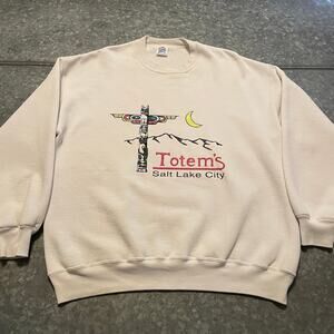 Vintage Totem's Salt Lake City Utah Crewneck Sweatshirt USA Mens XL 80s 90s Club